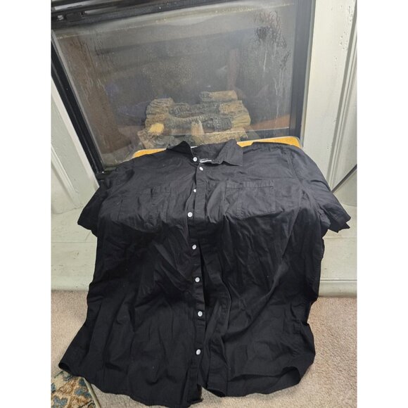 Chipotle Made In India Cotton 4xl Long Sleeve Black Button Up Color Shirt - Picture 1 of 6